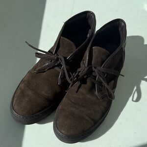 Moncler Men's Brown Suede Shoes